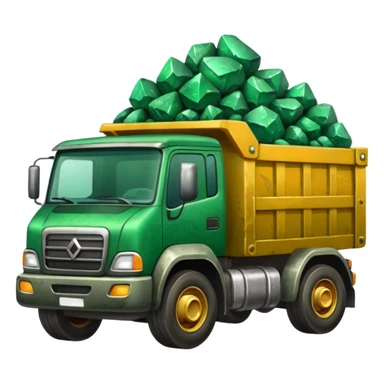 truck with emrarld ore sticker