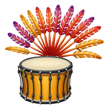 feather star playing drum sticker