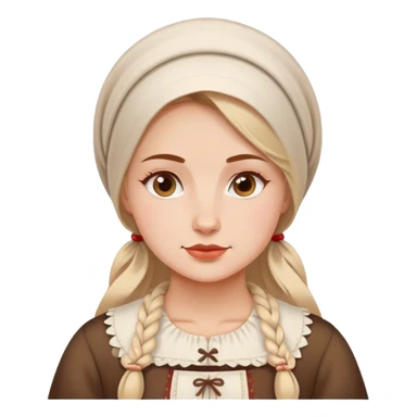 traditional polish european woman simple traditional  sticker