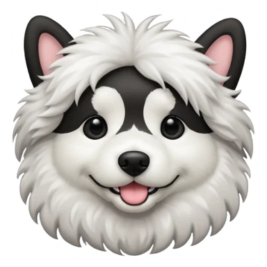 a black and white doodle dog sticker
