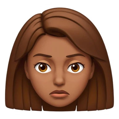 emoji femme brune très vexée  sticker