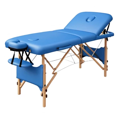 massage table blue sticker