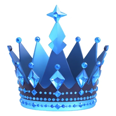 crystal ice crown with blue accents sticker