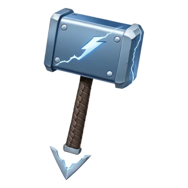 Thor hammer with thunder back side sticker