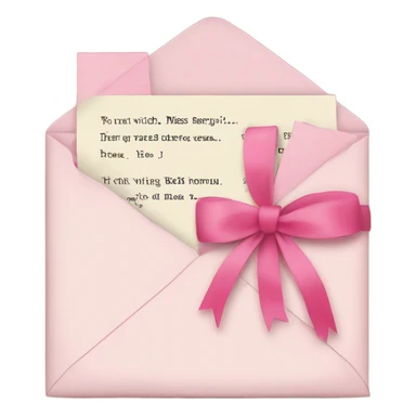 letter from “kiki delivery service” with pink bow saying “miss witch” sticker