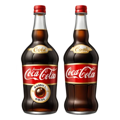 Botella cortada que contenga dentro fernet con coca cola sticker