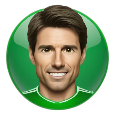 hyperrealistic tom cruise betis soccer player sticker