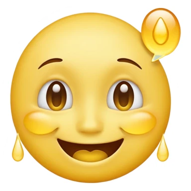 Laughing loud tear emoji yellow face sticker