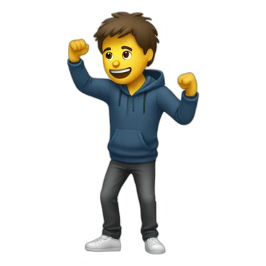 Homme qui fait un dab sticker