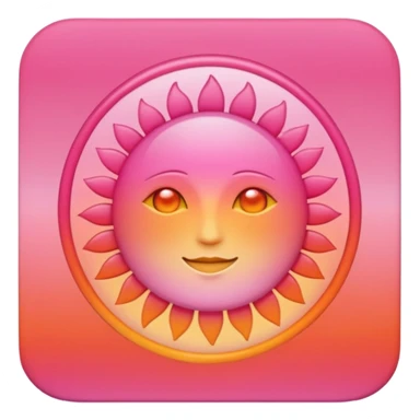 Pink and orange sun ombré  sticker