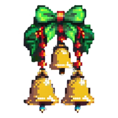 pixel art ghungroo bells for Indian classical dance sticker