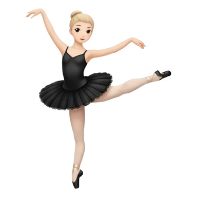 full body balet with black tutu sticker