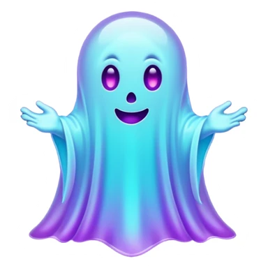 glitter purple and cian ghost glory sticker