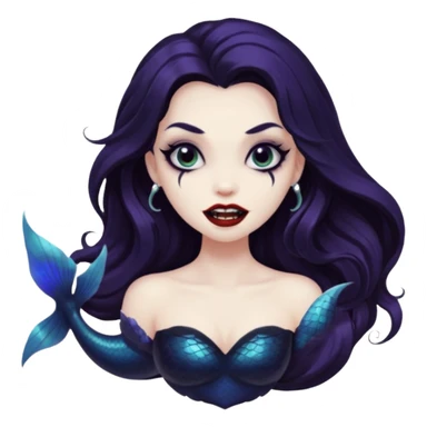 A black mermaid who is also a vampire  sticker