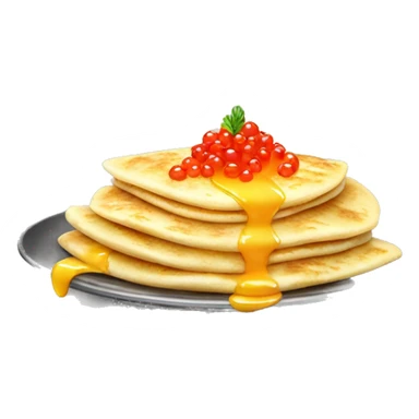 Russian crepes with caviar  sticker