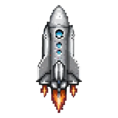 rocket ship in space sticker