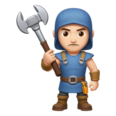 A Mechanic Wrench In A Clash Of Clans and medival Aesthetic sticker