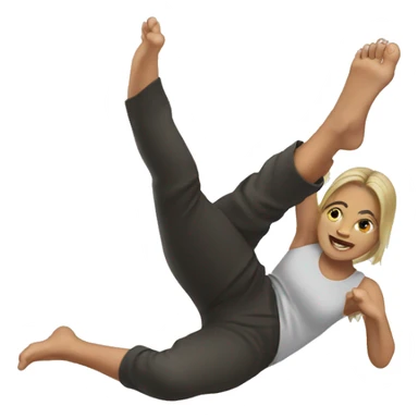 Girl kicking her feet sticker