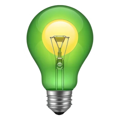 Green lightbulb sticker
