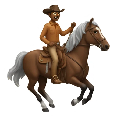 un homme qui fait du cheval au texas sticker