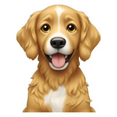 Boy with goldendoddle sticker