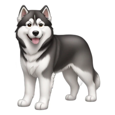 Dog alaskan malamute full-body sticker