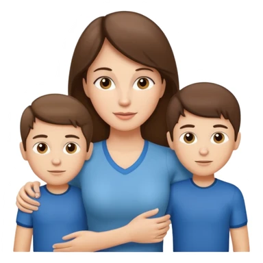 Exhausted Light brunette fit mom with 3 sons sticker