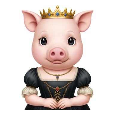   renaissance monalisa goth pig  sticker