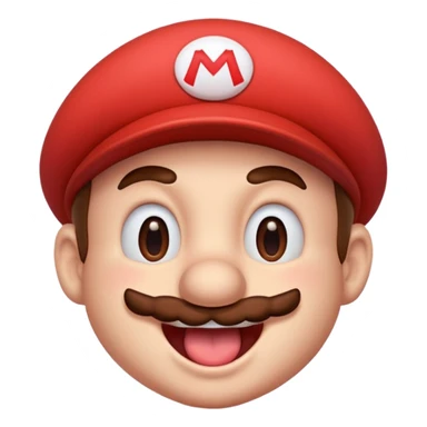 Mario blushing tongue out sticker
