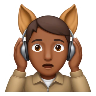 Covering ears from loud noise sticker