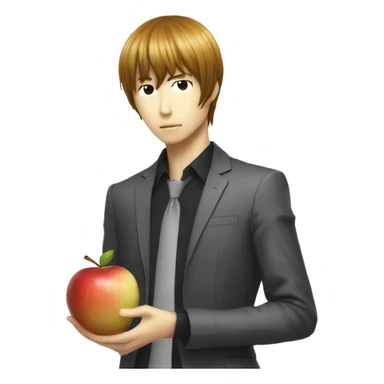 Light Yagami mange une pomme sticker