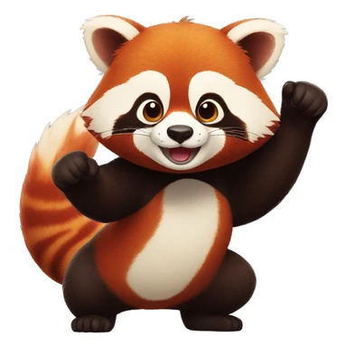 red panda is giving thumbs up sticker