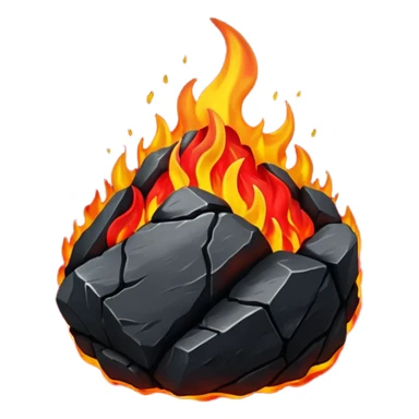 single burning coal sticker