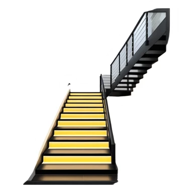 Lights up stairs 1 at floor looking down stairs sticker