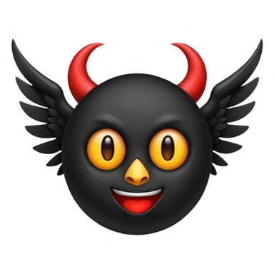 Las alas de angel del emoji pero que sean alas de demonio sticker