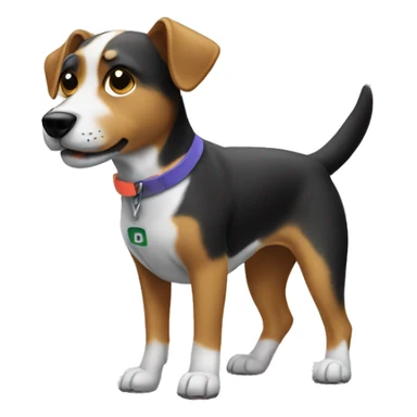 Dog with Nike logo sticker