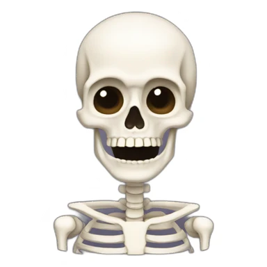 Lachenden skelett sticker