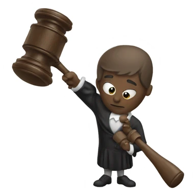 A JUDGE HOLDING A GAVEL sticker