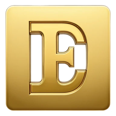 Currency crypto money symbol for the money "Fcoins" letter F in gold sticker