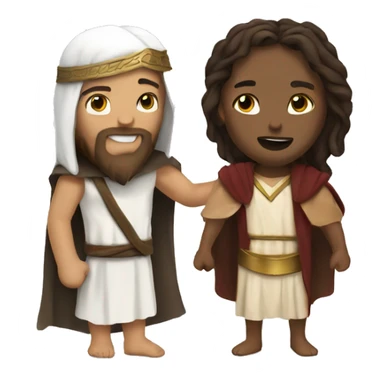 Jesus and Warrior Girl sticker