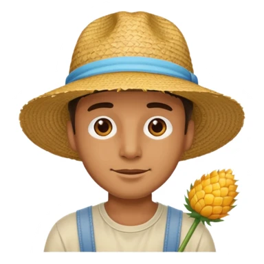 man summer hat sticker