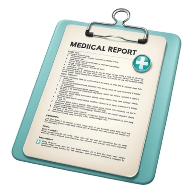 Medical report sticker