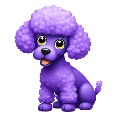 purple poodle farting sticker