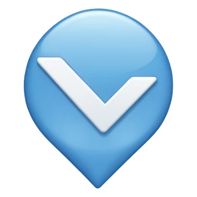 I want a verified emoji with the background all blue and inside there will be a stick "correct" in white".emoji sticker