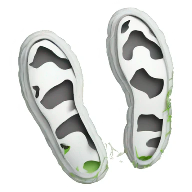 pair of shoe prints in the grass  sticker