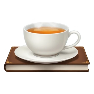 Book  tea cup sticker