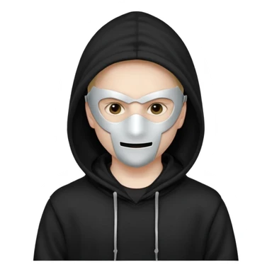 hacker with mask sticker