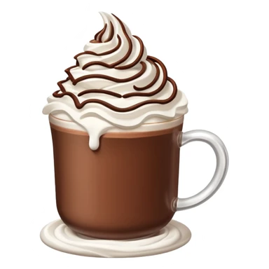 Make a hot chocolate with whipped cream sticker