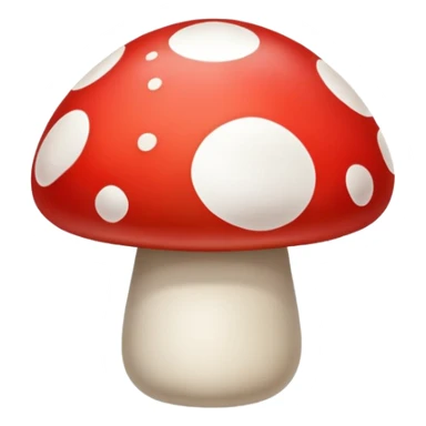 mushroom inspired by Apple emoji sticker