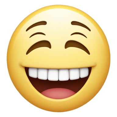 Classic smiling emoji missing a bottom tooth sticker